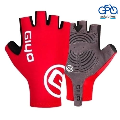 Guante de ciclismo half finger rojo